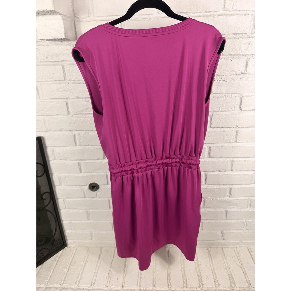 Lou & Grey Luvstretch Dress Small Pink Drawstring Waist Pockets Athleisure - Picture 5 of 5